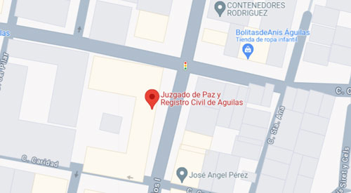 ubicación Registro Civil-Juzgado de Paz Águilas Murcia