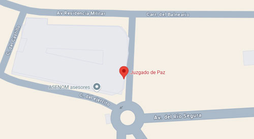 ubicación Registro Civil-Juzgado de Paz Archena de Murcia