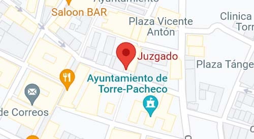 ubicación Registro Civil-Juzgado de Paz Torre-Pacheco Murcia